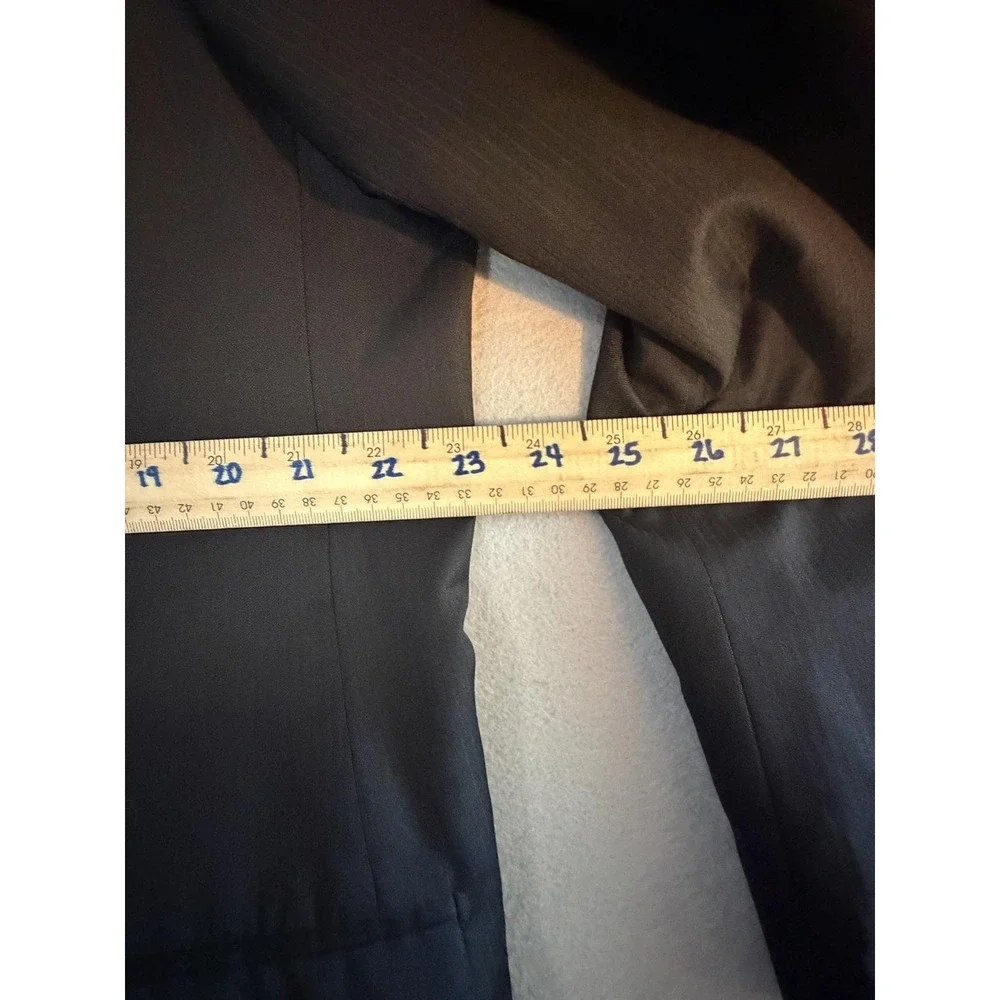 Pronto Uomo Couture Suit Jacket Mens 46L Black 100% Wool Made Italy